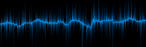 Blue electric waveform